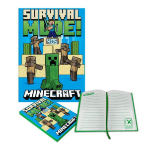 Minecraft A/5 linjerad anteckningsbok med inbyggd klocka