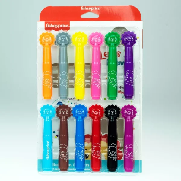 Fisher-Price Let's Draw tvättbara tuschpennor 12-pack - Bild 2