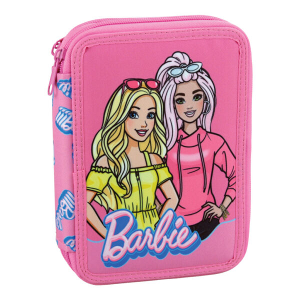 Barbie Pink Vibes fyllt pennfodral, 2 fack