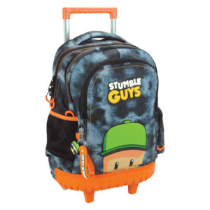 Stumble Guys Hat premium hjulväska för skola, 42 cm