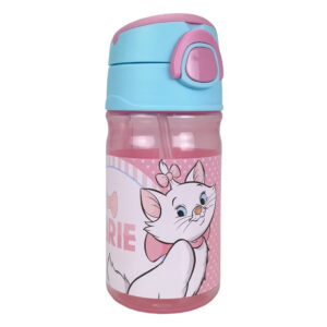 Disney Marie flaska med sugrör och krok 350 ml