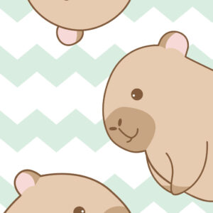 Capybara badhandduk, strandhandduk 70x140 cm
