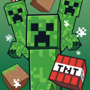 Minecraft TNT Creepers strandhandduk 70x140 cm