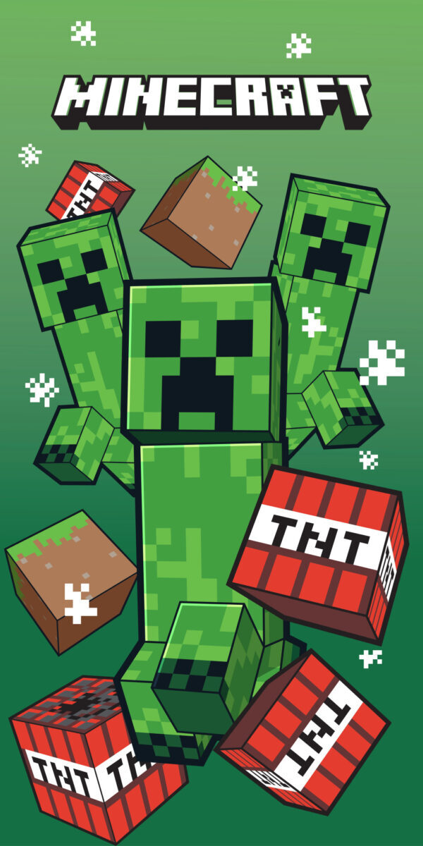 Minecraft Fast Dry Badhandduk 70x140 cm – Snabbtorkande Strandhandduk