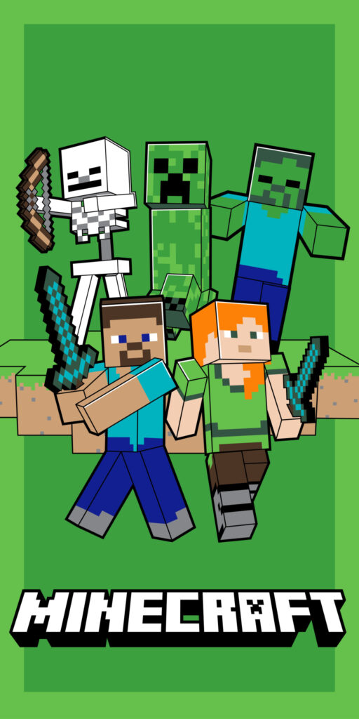 Minecraft Fast Dry Badhandduk 70x140 cm – Snabbtorkande Strandhandduk