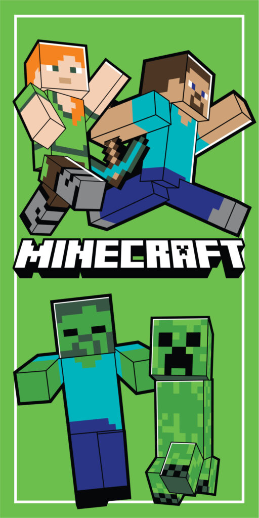 Minecraft Badhandduk 70x140 cm – Fast Dry Strandhandduk