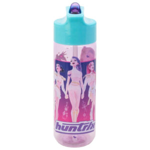 K-Pop Demon Hunters Vattenflaska med Sugrör 540 ml – BPA-fri Tritanflaska