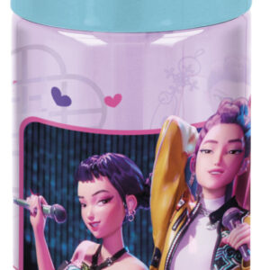 K-Pop Demon Hunters Vattenflaska med Sugrör 430 ml – BPA-fri Sportflaska