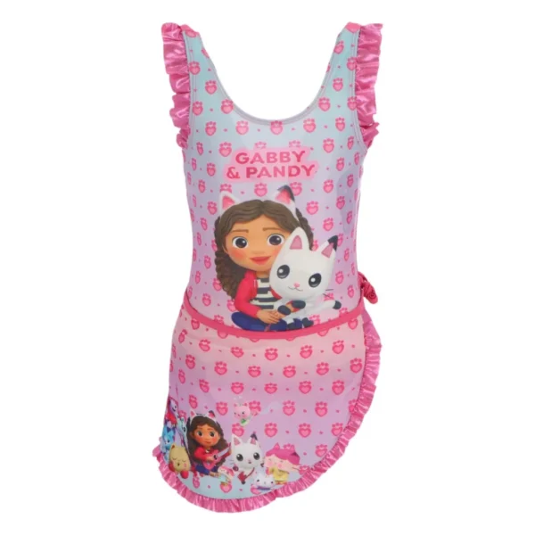 Gabbys Dockskåp baddräkt med sarong barn rosa 110–116 cm (5–6 år) - Bild 3