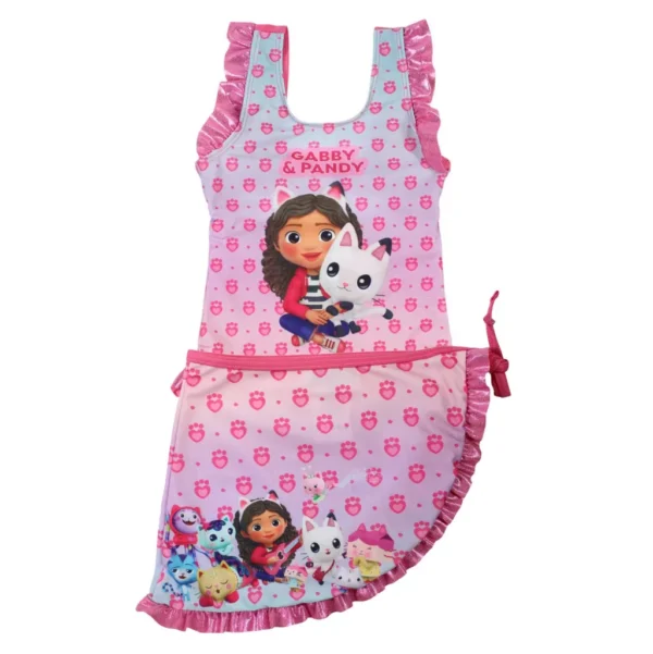 Gabbys Dockskåp baddräkt med sarong barn rosa 110–116 cm (5–6 år) - Bild 4