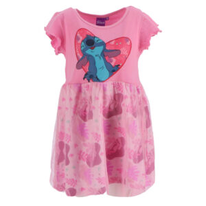 Disney Lilo och Stitch rosa lövmönstrad barnklänning sommar 5 år / 110 cm
