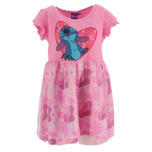 Disney Lilo and Stitch rosa sommarklänning med bladmotiv 116 cm