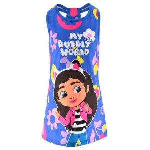 Gabbys Dockskåp Bubbly World lila barnklänning sommar 3 år / 98 cm