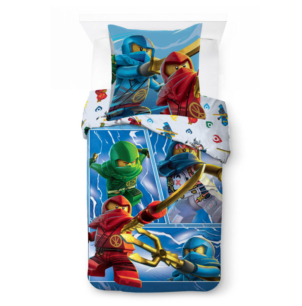LEGO NINJAGO Påslakanset 140 x 200 cm – 100 % Bomull