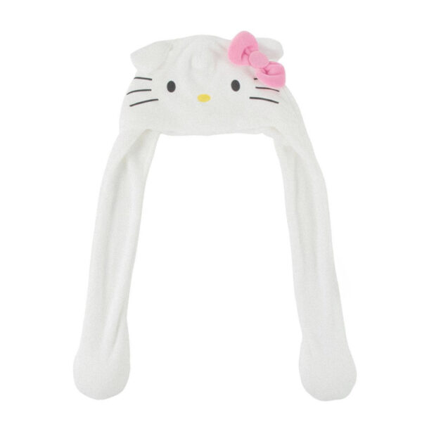 Hello Kitty vit barnmössa med rörliga öron