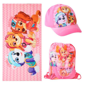 Paw Patrol Cool Girls handduk, gympåse och keps set