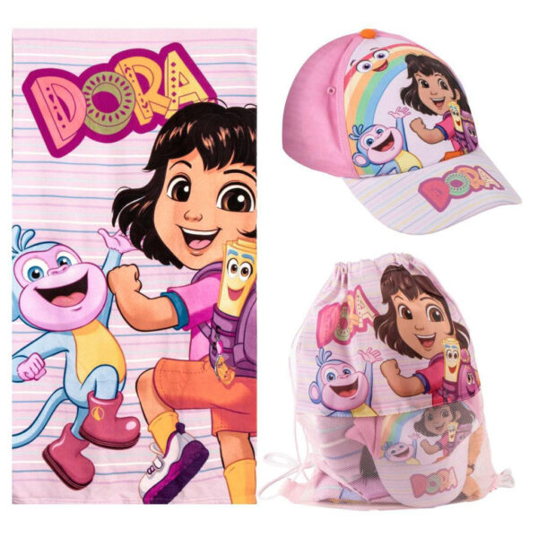 Dora Utforskaren handduk, gympåse och keps set
