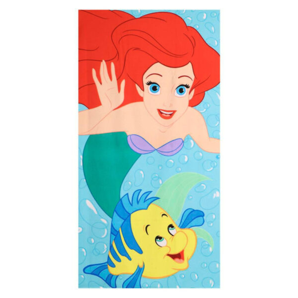 Disney Princess Flounder badhandduk, strandhandduk 70x140 cm