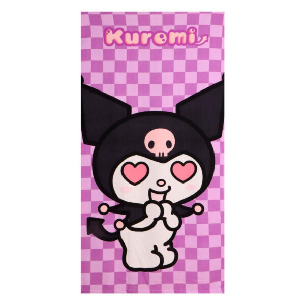 Hello Kitty Kuromi Heart badhandduk, strandhandduk 70x140 cm