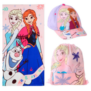 Disney Frozen True Friends handduk, gympåse och keps set