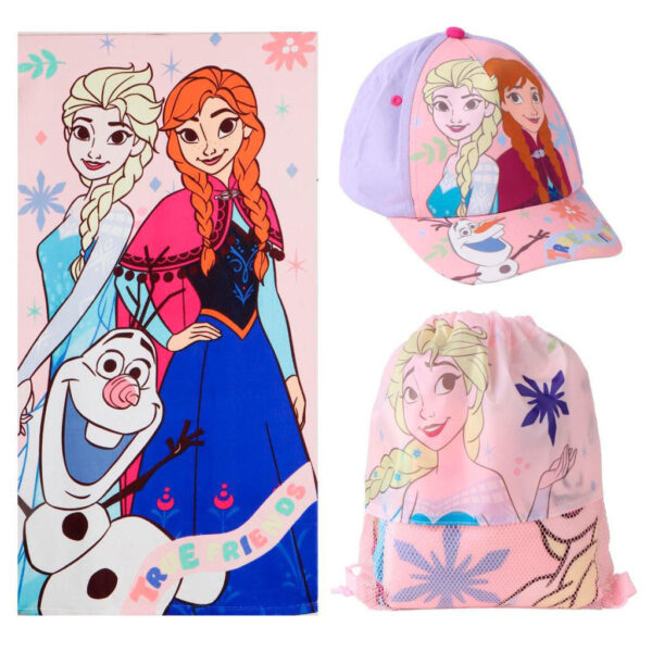 Disney Frost True Friends handduk, gympåse och keps set