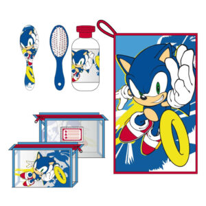 Sonic the Hedgehog hygienpaket med handduk och necessär