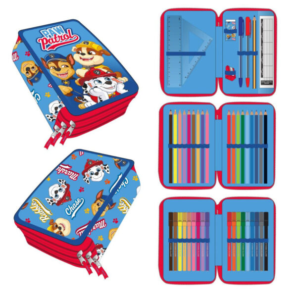 Paw Patrol Rescue Crew Fylld pennfodral med 3 våningar