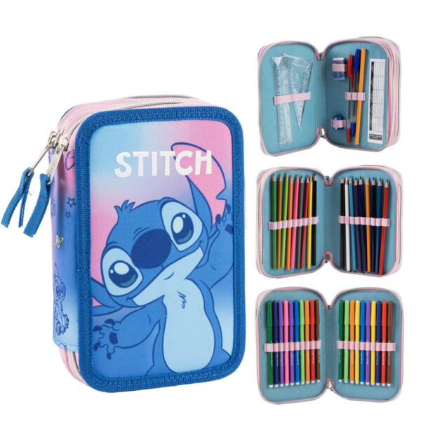 Disney Lilo and Stitch Galaxy Fylld pennfodral med 3 våningar