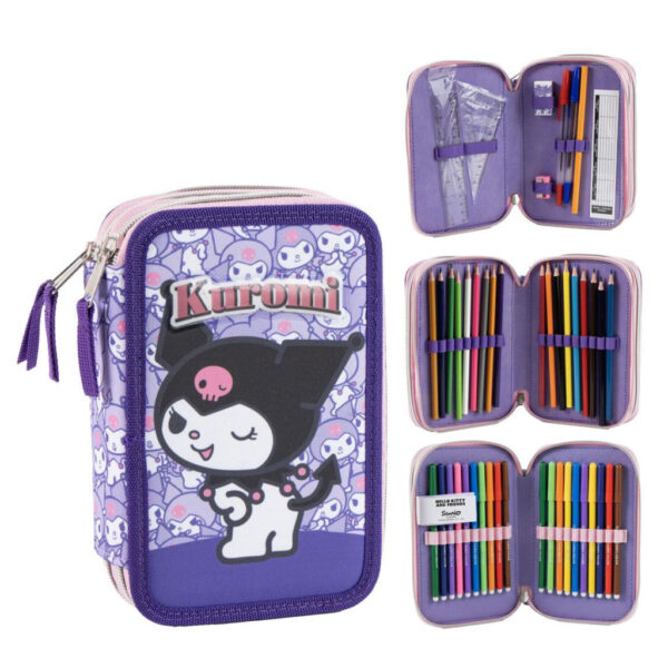 Hello Kitty Little Rebel fylld pennfodral 3-våningar