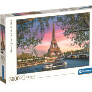 Cities Iron Lady i rosa Paris 3000-bitars pussel Clementoni