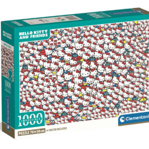 Hello Kitty Crowd 1000 bitars kompakt pussel Clementoni 70x50 cm