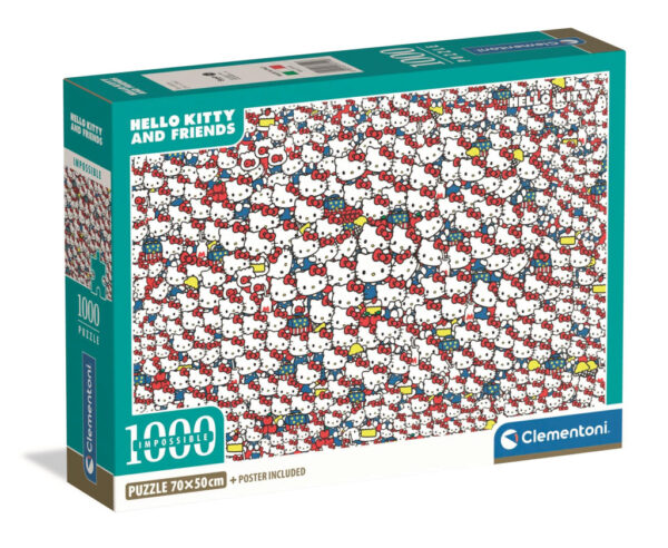 Hello Kitty Crowd 1000 bitars kompakt pussel Clementoni 70x50 cm