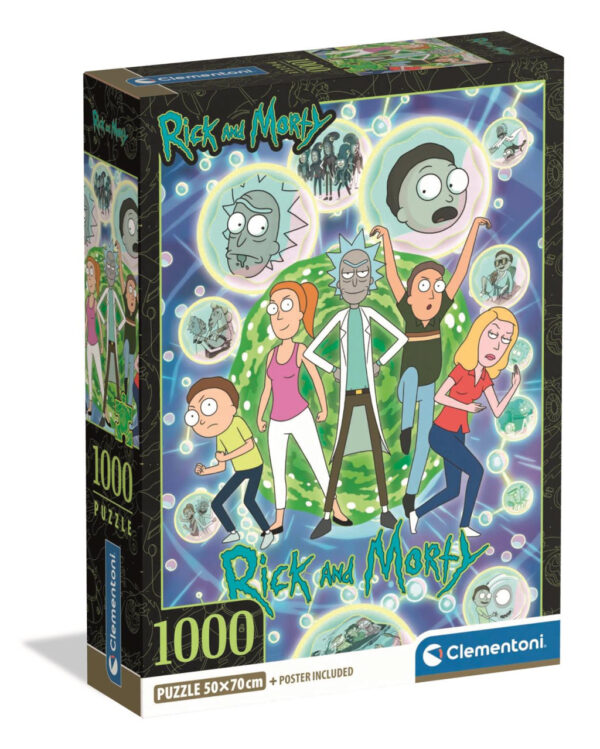 Rick and Morty pussel 1000 bitar – Clementoni Compact 70x50 cm