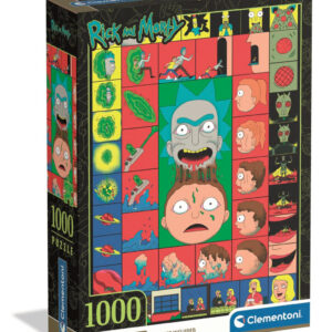 Rick And Morty Portal Panels 1000-bitars kompakt pussel Clementoni