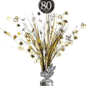 Happy Birthday Guld 80 Borddekoration 45,7 cm