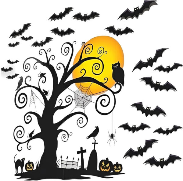 Halloween familjevänligt väggdekorset 32 delar