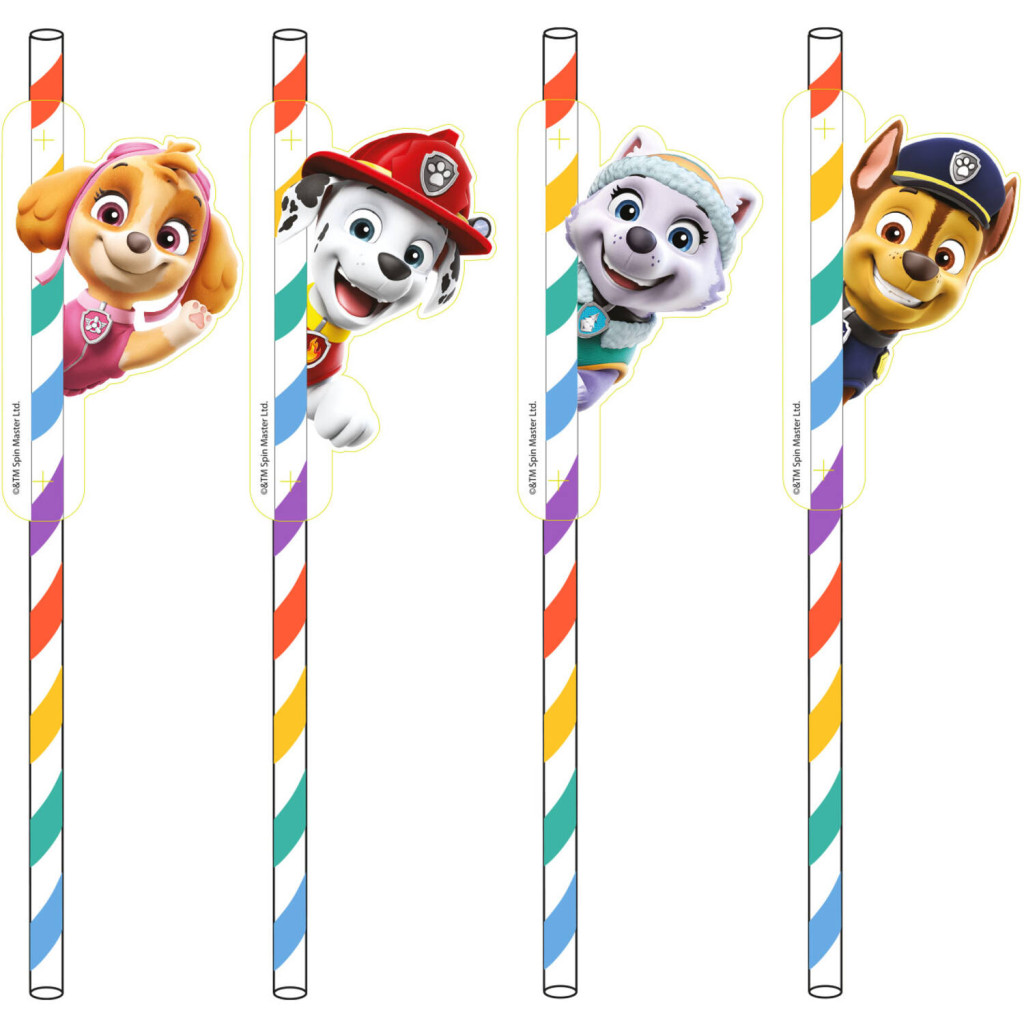 Mancs Örjárat Color Paws papperssugrör, 8-pack