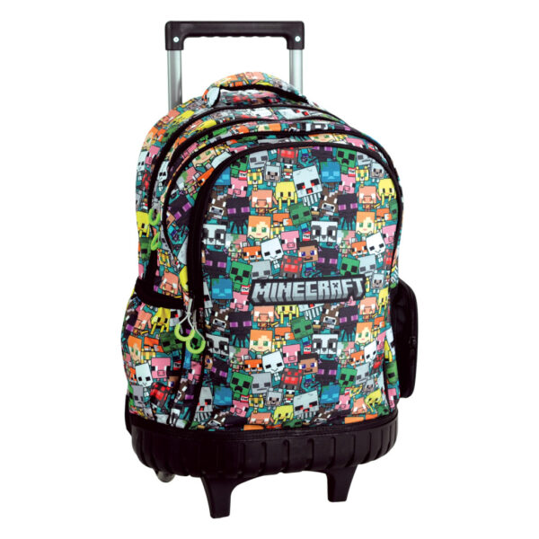 Minecraft Chibi premium rullande skolväska, 42 cm