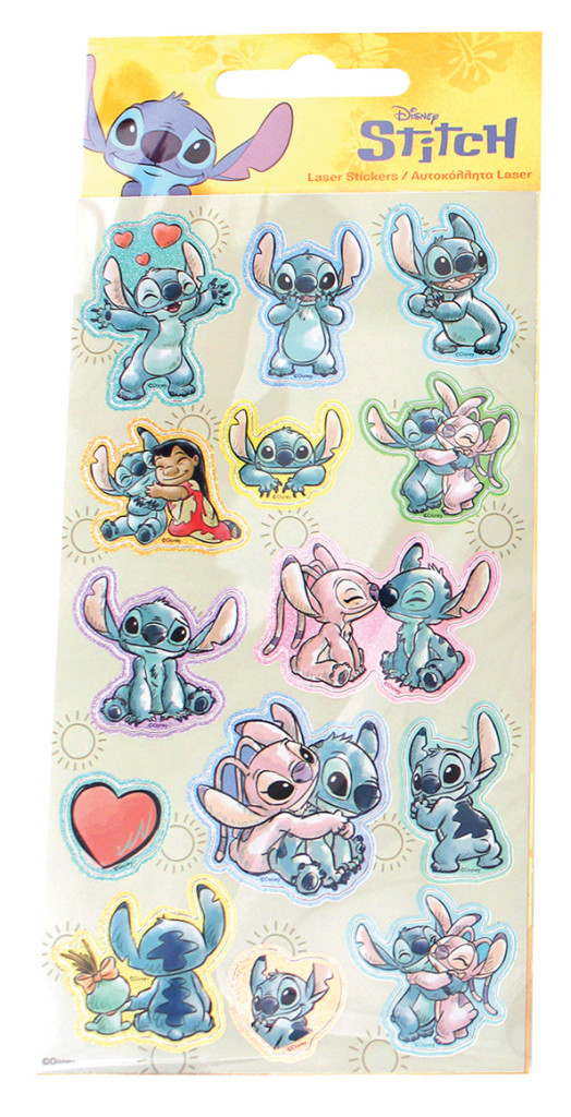 Disney Lilo och Stitch hologram klistermärkesset 8x17 cm