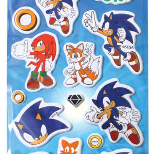 Sonic the Hedgehog ring set med skumklistermärken