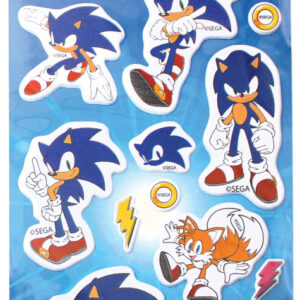 Sonic the Hedgehog Thunder uppblåsbart skumklistermärke set