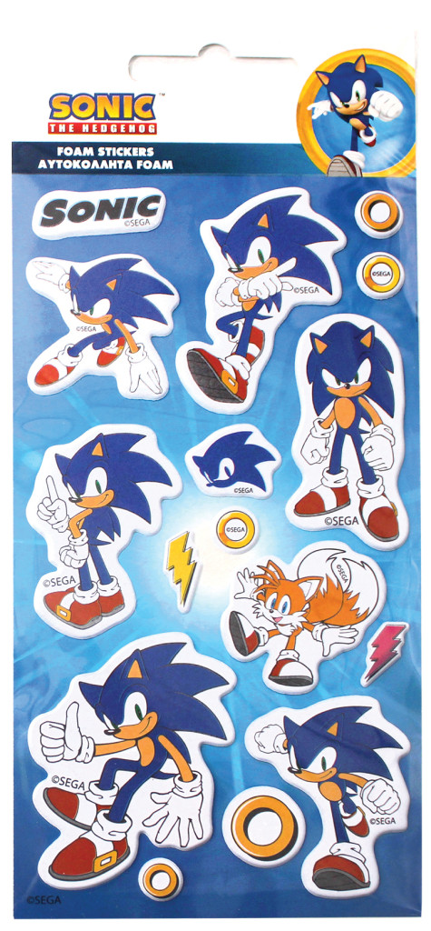 Sonic the Hedgehog Thunder uppblåsbart skumklistermärke set