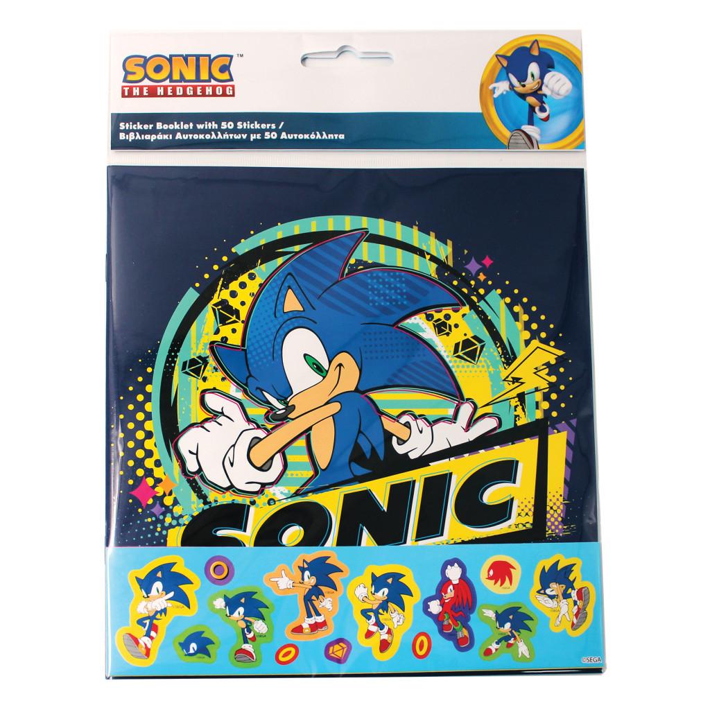 Sonic the Hedgehog klistermärkesalbum med 50 klistermärken