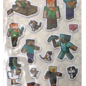 Minecraft Pixel Pals skumklistermärkeset 10x21 cm
