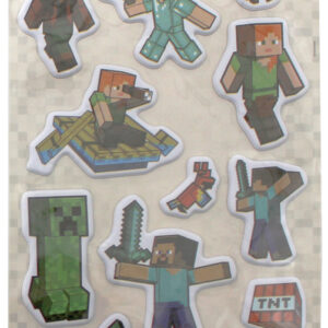 Minecraft äventyr skumklistermärkeset 10x21 cm