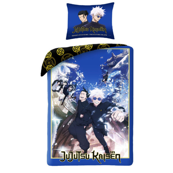 Jujutsu Kaisen Blue Energy påslakanset 140×200 cm, 70×90 cm mikrofiber