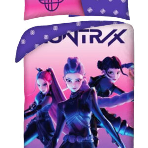 K-pop Demon Hunters Warriors påslakanset 140×200 cm, 70×90 cm