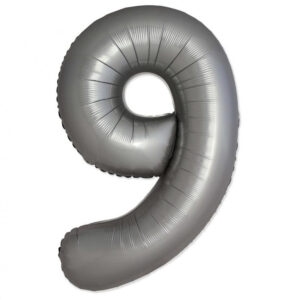 Number Moonlight Matt Silver Sifferballong 9 76 cm
