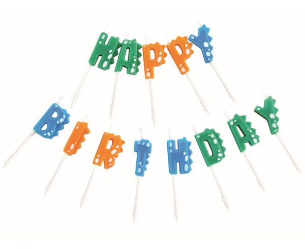 Dinosaurie Födelsedagsljus – Happy Birthday