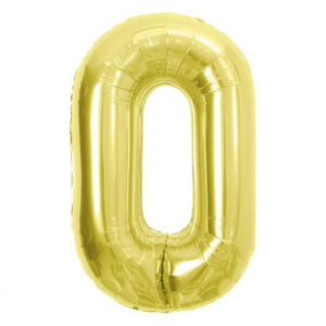 Sifferballong guld folie nummer 0 85 cm